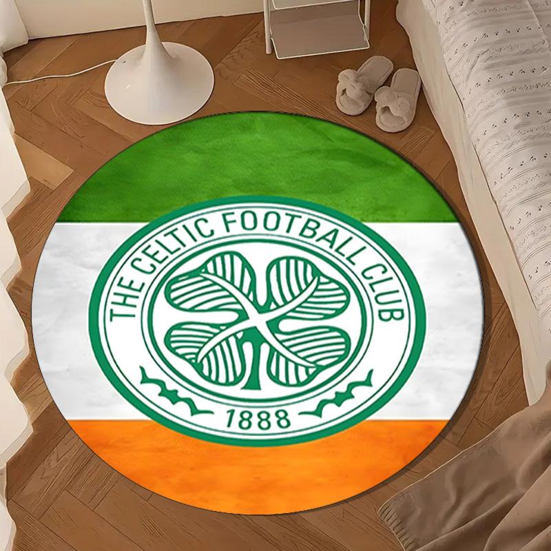 1PC rug Cel-tic Football Club Crest Round mat Home Decor, Chair rug For livingroom,Bedroom, doormat home decor Birthday Gift Christmas Gifts