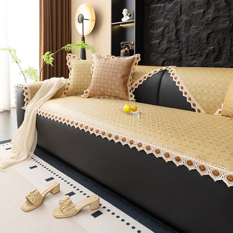 New Summer Rattan Mat Sofa Cushion Mat Non-Slip Seat Cushion Simple Modern Summer Cover Towel Cover Cloth