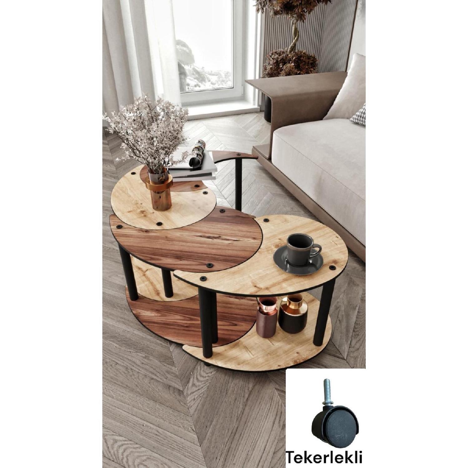 

Журнальный столик Yin Yang Unity Serenity с 4 колесами, дуб, орех, 70 см