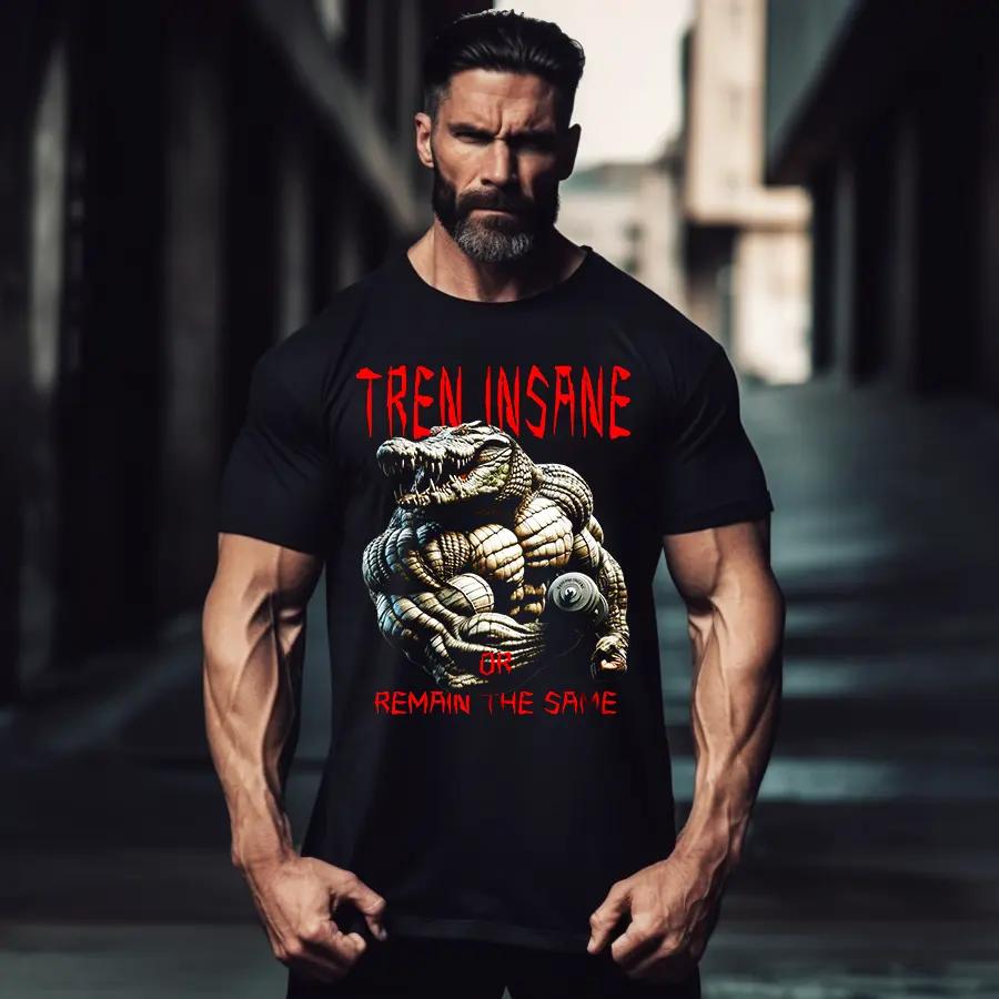 

alligator men pure cotton TShirt street casual athletic muscle fitness black color - Men s Summer Cotton Graphic Tee 5XL різнокольоровий
