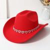 Love jazz top hat high quality woolen western cowboy hat summer men and women holiday party bride