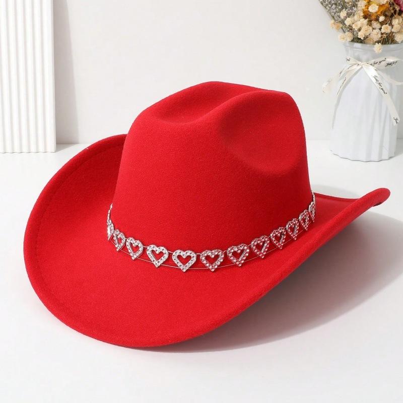 Love jazz top hat high quality woolen western cowboy hat summer men and women holiday party bride