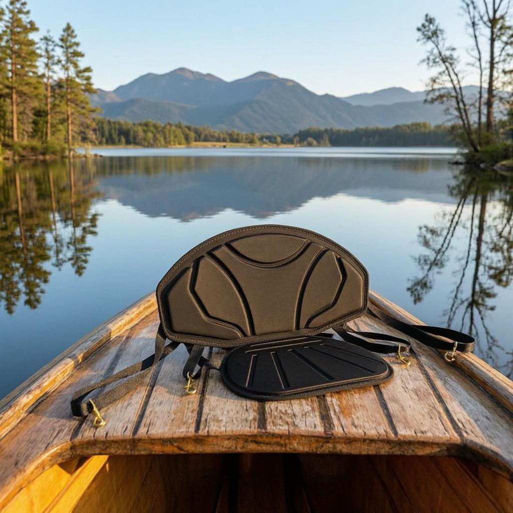 Boat Seat Cushion with Detachable Backrest Supportive for Kayaking, Canoeing