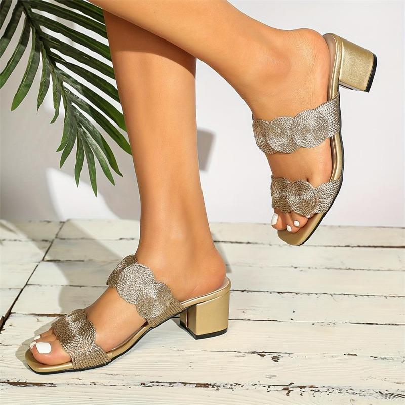 Fashion Summer Party Sandals Fashionable Vacation Beach Shoes Thick High-heeled Slippers Women Sandals Outside Size 36 43 Women's Shoes