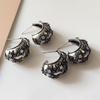 925 Sterling Silver Vintage Earrings For Women Trendy Simple Retro Zircon Moon Earring Jewelry Prevent Allergy Party Accessories