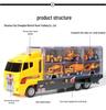 12-Piece Engineering Transport Vehicle Set with Opening Doors and Inertia Action - Children's Toy