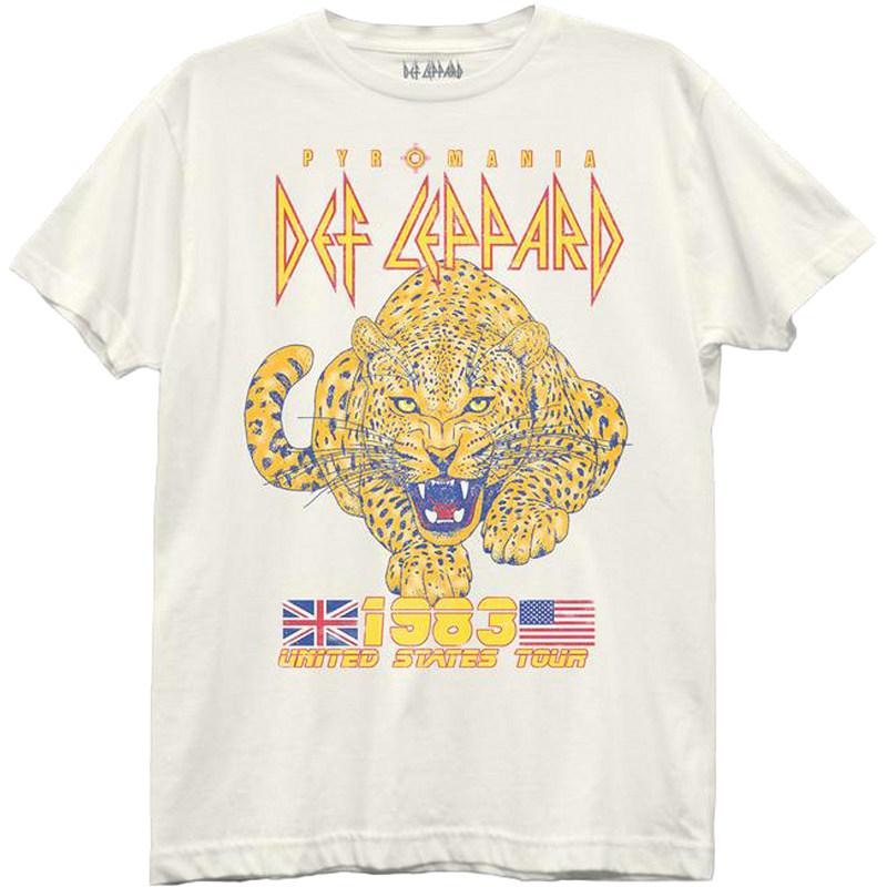 

Чоловіча футболка Y2k 1980-х Def Leppard з леопардовим принтом, нанесеним безпосередньо 4XL