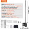 Wood Stove, 86 Inch, Alloy Steel Camping Tent Stove, Portable Wood Burning Stove with Chimney Pipes & Gloves, 1400in³Firebox Hot Tent Stove for