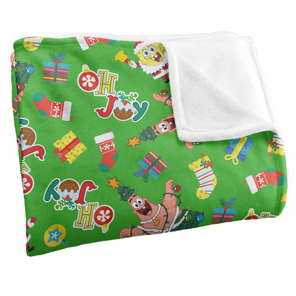 SpongeBob SquarePants Silky Patterned Christmas Supersoft Blanket