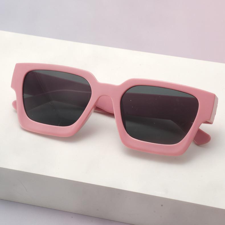 Minimalist Thick Frame Square Sunglasses With Uv400 For Fashionable Women And Men