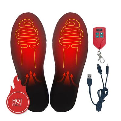 Rechargeable Heated Insole with Remote Control Winter Deodorizing Breathable Heated Toe Outdoor Fleece Lined Soft Shell Insole