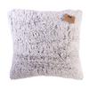 Les Trésors De Lily [R1081] - Coussin créateur 'Scarlett' gris (sherpa) - 40 cm