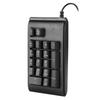 Backlit Keypad USB Wired Numeric 19‑Key Keyboard Mechanical Feel Tricolor Breathing Black(Black )