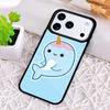 Kawaii Narwal Collage Handyhülle für iPhone 17 Air 16 15 11 12 14 13 Pro Max Stoßfeste Hülle