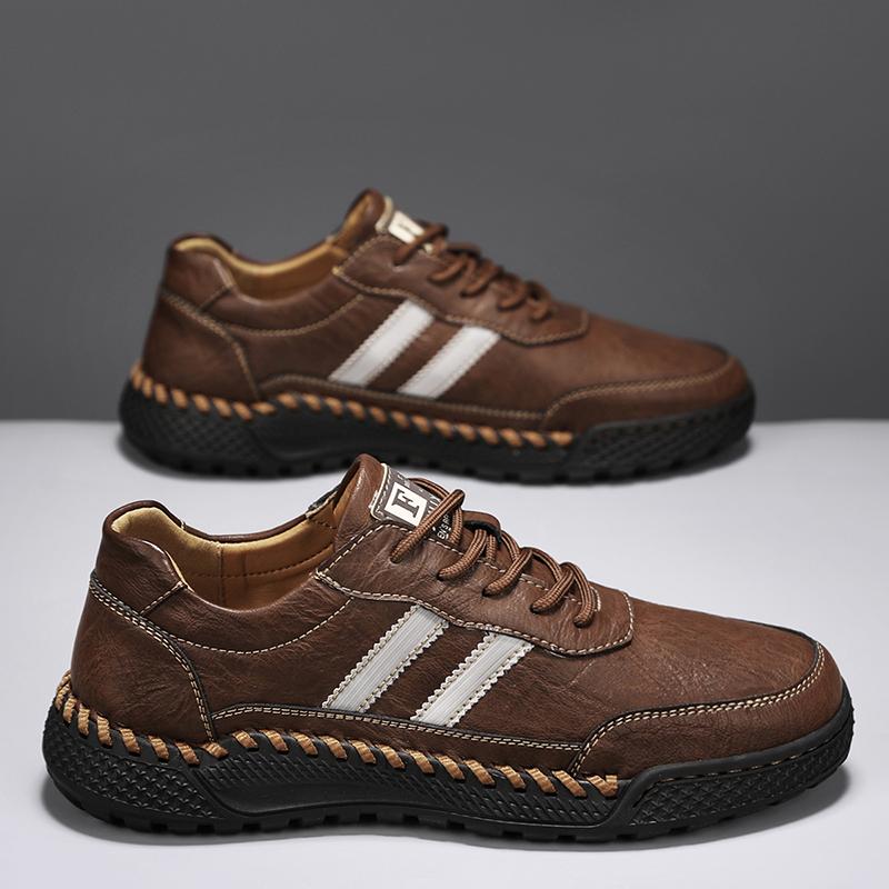 38-46 Herren Retro Echtleder Freizeitschuhe Winter Plus Samt Stiefeletten Frühling/Herbst Herrenstiefel