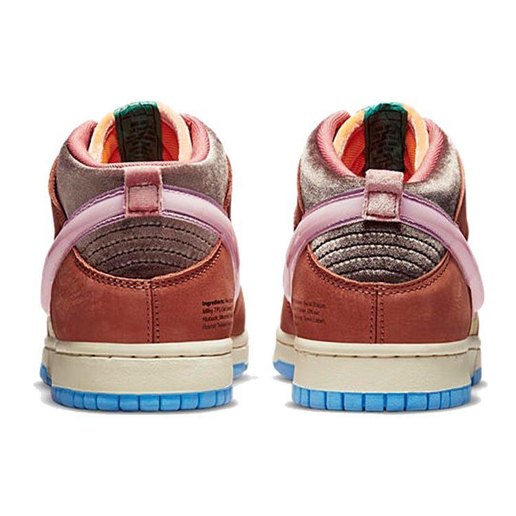 Social Status x Nike Dunk Mid Chocolate Milk Unisex Sneakers Brown Canvas Mid-Soft-Pink DJ1173-700