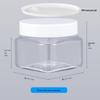 150ml Square Transparent Wide-Mouth PET Bottle for Cosmetic Packaging