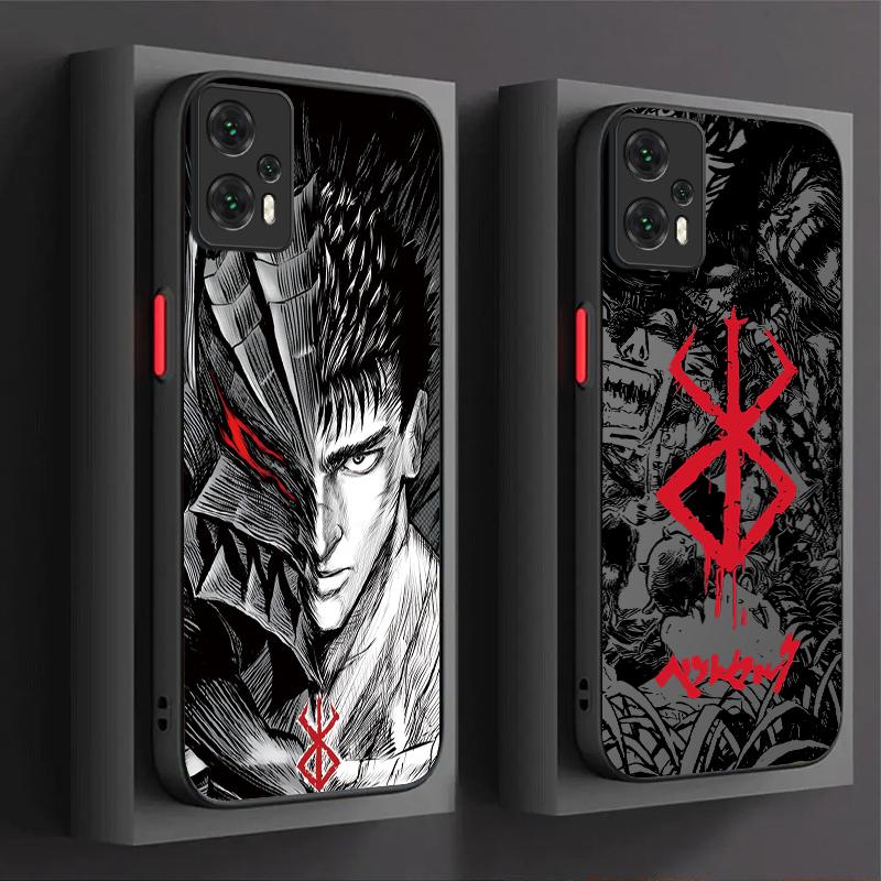 Matte Case for Xiaomi Poco X7 X6 X5 X3 X4 GT F6 F5 M8 M6 Pro 4G 5G F4 F3 M7 M5S C75 C65 C55 C71 C61 Berserk Comics Anime Cover