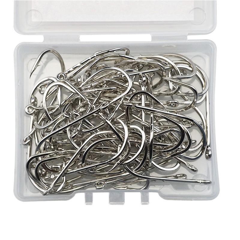 Double Back Thorn Long Handle Curved Back With Barbed Ring And Hole Fish Hook Ocean Fishing Sea Fishing Box Fishing Hook