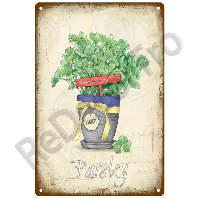 Lavender Metal Sign Plaque Vintage Flowers Tin Sign Wall Decoration For Room Art Garden Kitchen Home Living Room Iron Painting