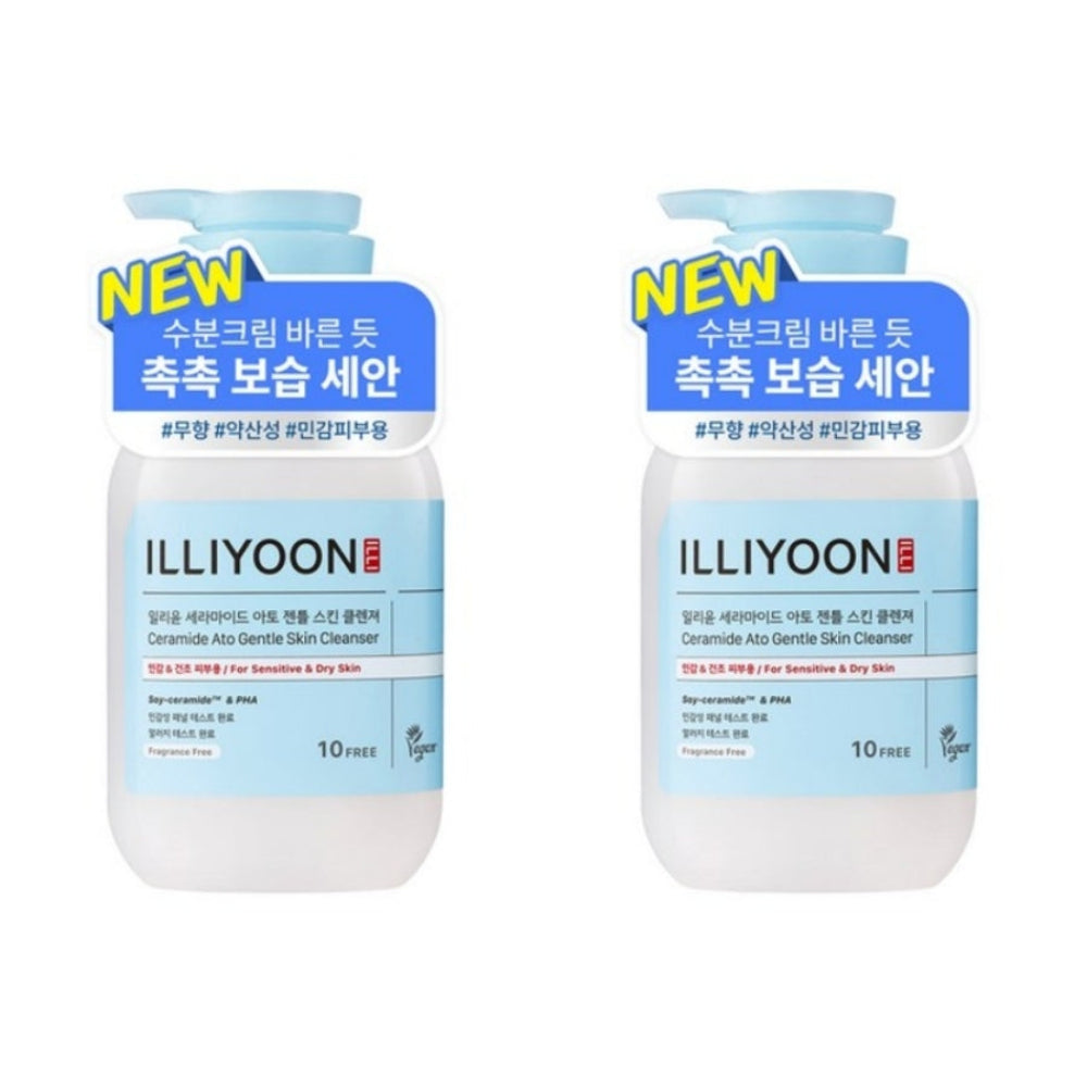 Illiyoon Ceramide Ato Gentle Skin Cleanser 400ml*1Pc/2Pcs