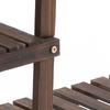 4-Tier Plant Stand with Wheels and Brakes, Floor-standing Wooden Flower Rack, for Indoor & Outdoor Garden Balcony Living Room, 124 X 33 X 80 Cm