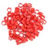 100 STK/pose 8MM 001-100 Nummererte Plast Brevdue Bird Ben Band Ringer(rød)