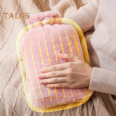 Set da 2 pezzi 1000/2000ML Borsa dell'acqua calda Texture Anti-perdita Impacco Caldo Freddo Sollievo Dolore Muscoli Schiena Collo Spalle Pancia Scaldamani Piedi Inverno Pochette