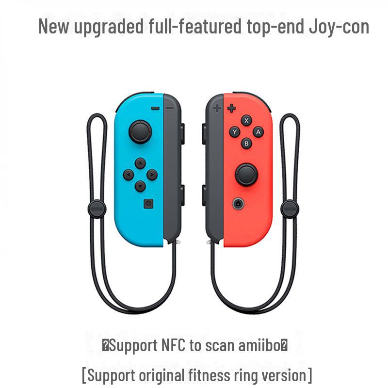 NS Switch JoyCon Bluetooth Controller with Left/Right Handles, Remote Wake-Up, and Hand Strap