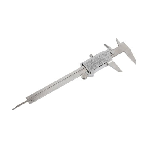 HFS(R) 150mm Digital Caliper, Stainless Steel, 0.03mm Accuracy, LCD Display, for Measures Inner and Outer Diameters, Depth, and Steps, Includes Storag