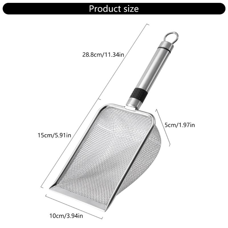 2Pcs Stainless Steel Gardening Soil Sifter With Handle Assorted Size Mesh Soil Shovel for Sifting Sand Compost