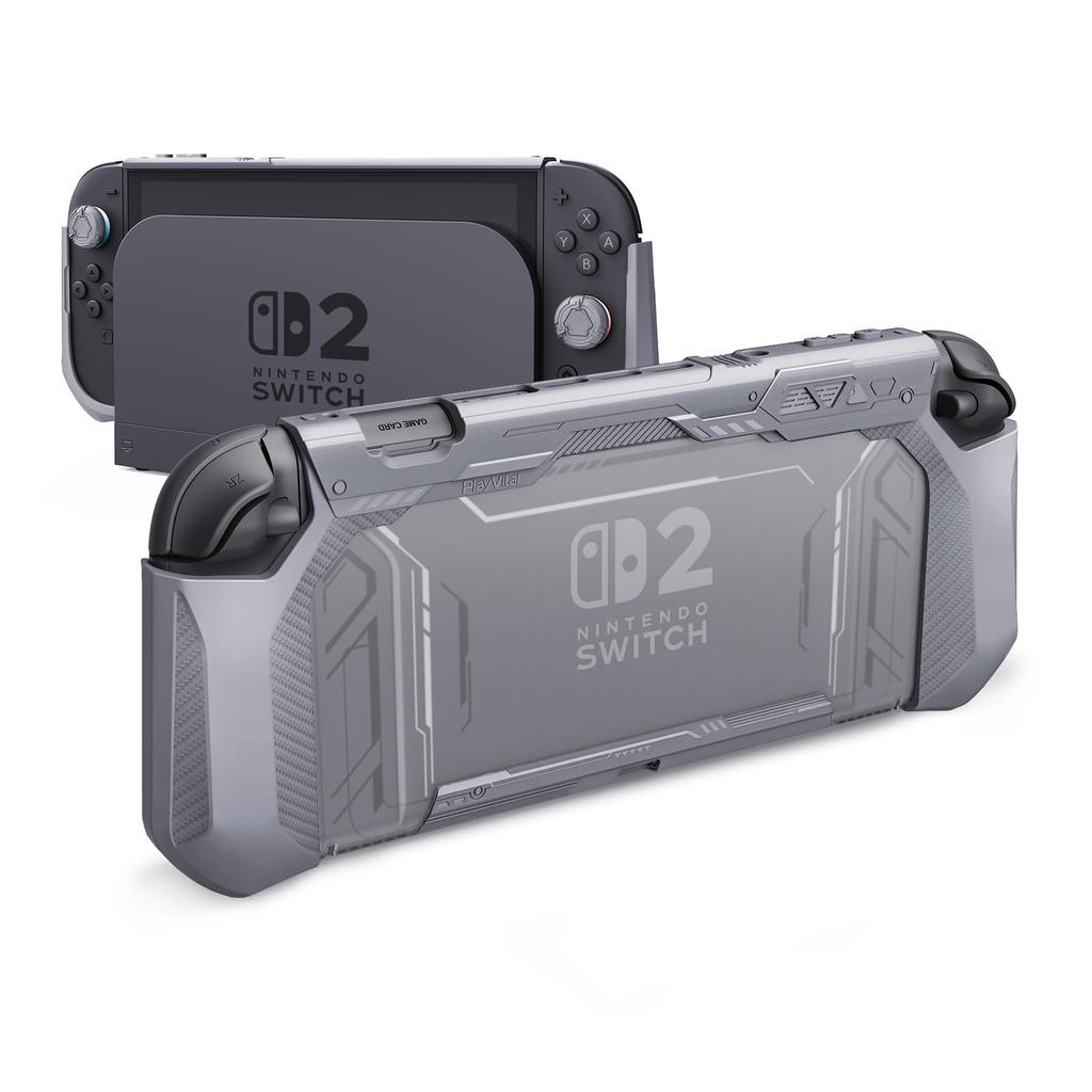 PlayVital METEOR TPU Soft Protective Case Cover for Nintendo Switch 2 Dock with Thumb and (2025), Compatible, Grips, Shockproof, Non-Slip,