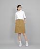 Seinteukeulu Wide Dome Half Band Midi Skirt Wdm-1305 Camel