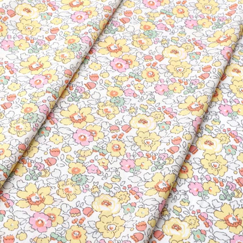100x150cm French Sweet Floral Fabric Pure Cotton Printed Poplin Fabric Girl Dress Clothing Fabric Handmade DIY Accessories