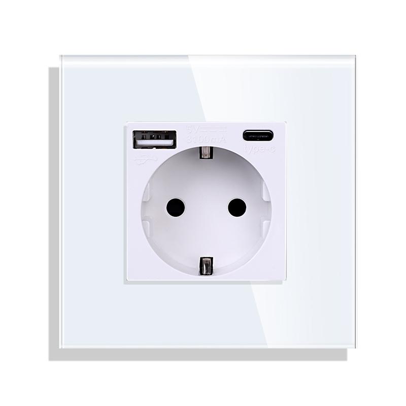 

Стандарт ЄС, одна розетка, сенсорний вимикач, кристалічна панель, USB, подвійна розетка, потрійні розетки, 1/2/3-канальний вимикач із розеткою