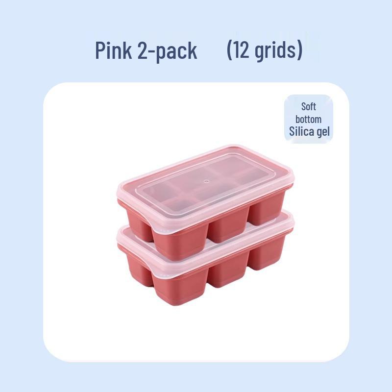 Silicone Ice Cube Tray with Lid - Baby Food Freezer & Mini Ice Ball Mold