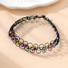 Fashion Colorful Braided Fish Thread Choker Necklace For Women Girls Vintage Elastic Beaded Neck Chain Necklace Jewelry Gifts