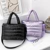 Travel Down Padding for Office Lightweight Puffer Tote Bag Shoulder Bag Quilted Puffy Handbag Down Cotton Padded
