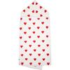 Heart Print Pile Cape A08SI One Size [Petit Bateau] Off-White/Red