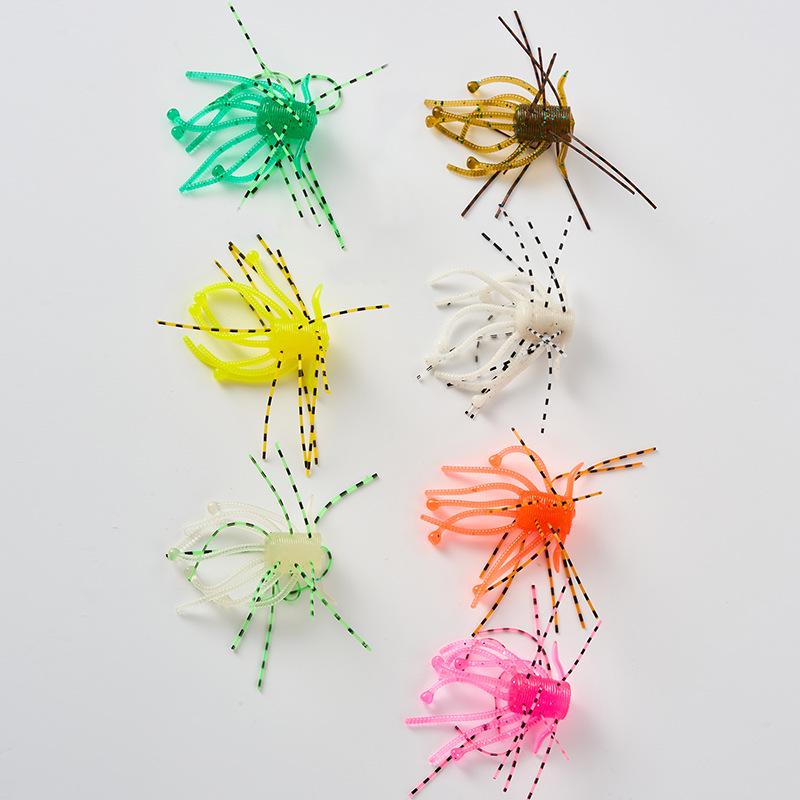 Revised Product Name: Lead-Free Slow-Sinking Black Spider Soft Lure for Sea Fishing