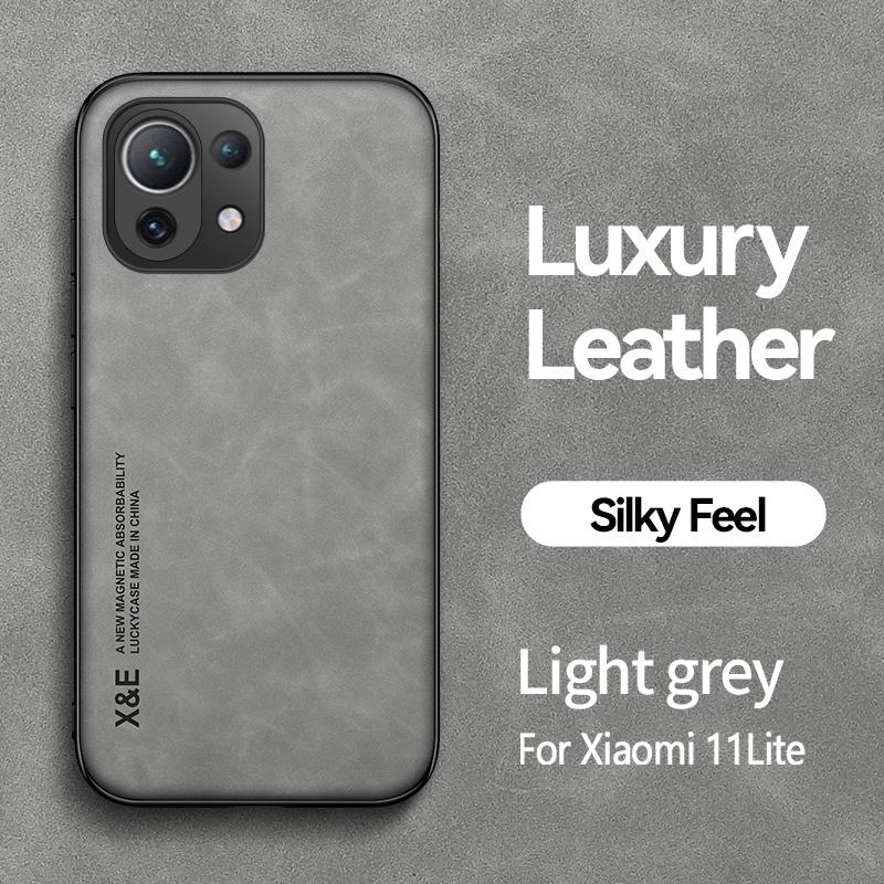 Pro Xiaomi Mi 11 Lite Pouzdro Magnetická Destička do Autodržáku Kožená Pouzdra na Telefon pro Mi11 Lite 5G NE Mi 11 Light 11Lite Zadní Měkký Kryt