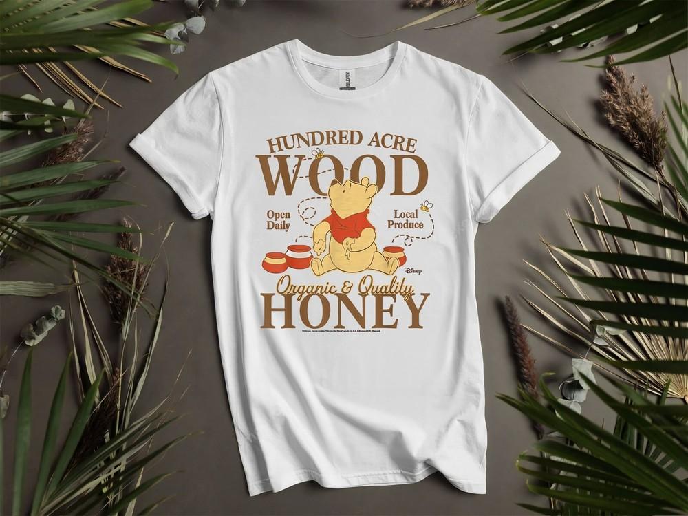 

Acre Wood Pooh Organic Honey Winnie Hoodie Tshirt Men Women Unisex AD1009 3XL