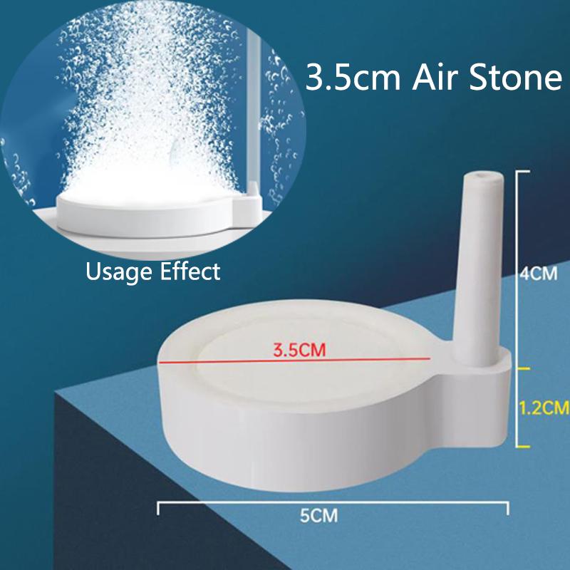 

1Pcs 35/50/80mm Fish Tank Aquarium Air Stone Oxygen Aerator Increasing Air Bubble Pond Pump Hydroponic Oxygen Accessories Great