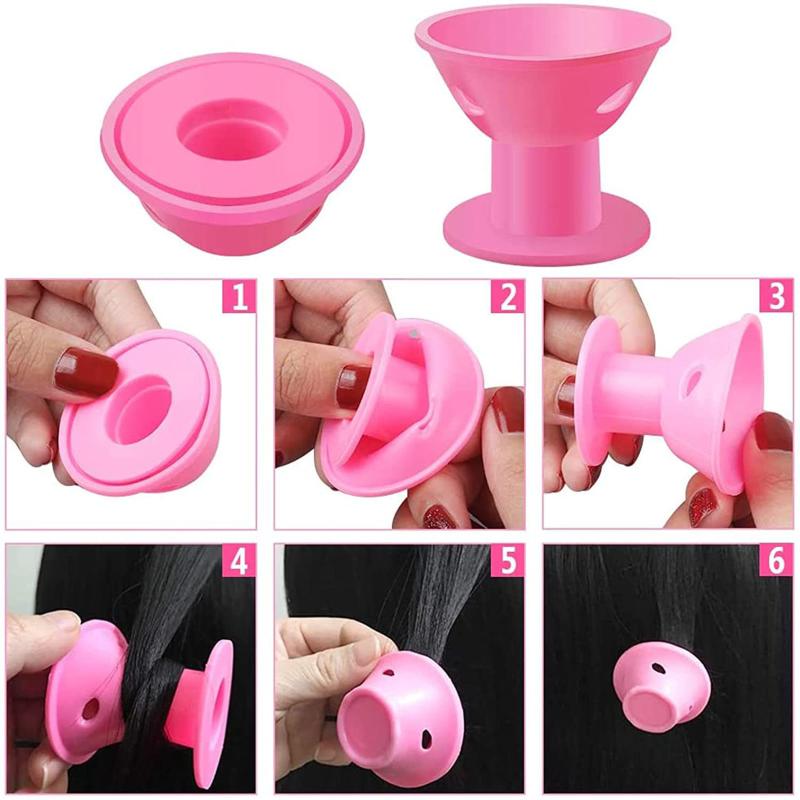 20Pcs Silicone For Hair Curling Rollers Diy Set With Mushroom Bell Shapes Spiral Design Soft Construction Easy Removal Curls
