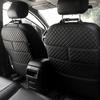 Almofada anti-chutes para carro com bolso organizador couro universal capa protetora de couro para banco traseiro à prova d'água tapetes para chutes de criança