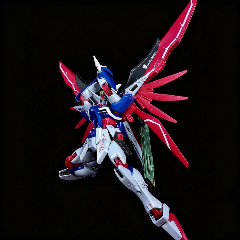 1/144 HG Destiny Spec II Final Battle Image Color Assembly Model Kit Seed Action Figure Deep Blue Armor Collectible Toy Boy Gift