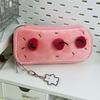 Cartoon Fruit Cake Pencil Bag Large Capacity Pencil Case Zippered Pencil Pouches Travel Cosmetic Bag For Student Artist
