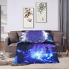 Gojo Satoru Flannel Blankets Winter  Warm Soft Throw Blanket for Kids Adult Couch Bed Funny Bedspread Sofa Bed Cover