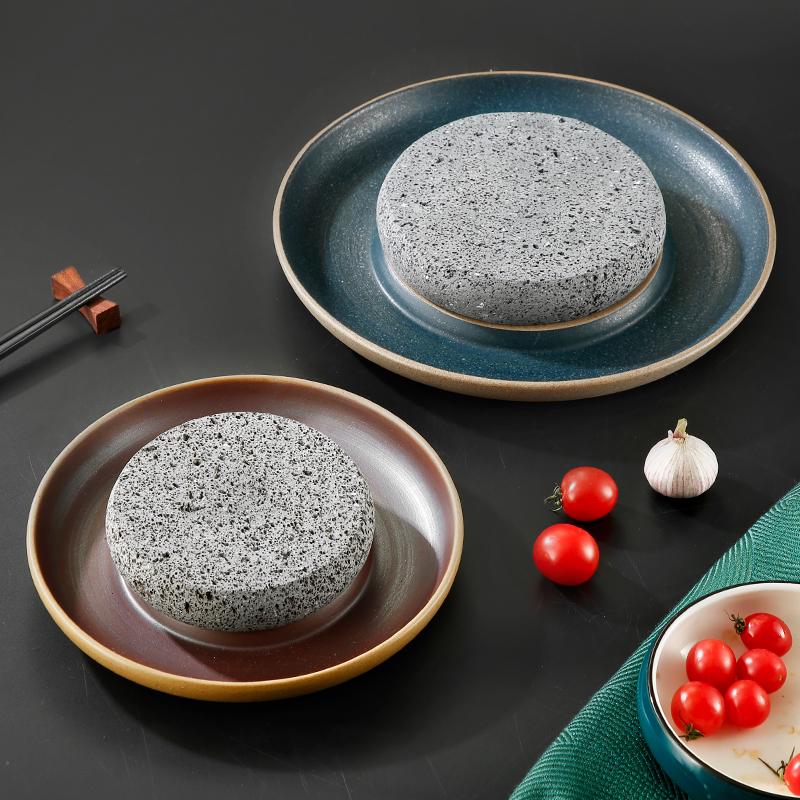 Volcanic Stone Japanese Grill Pan for Molecular Cuisine