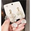 French Vintage Shell Pearl Petal Fringed Earrings Female Accessible Luxury Fancy Long High Profile Ear Studs Earrings